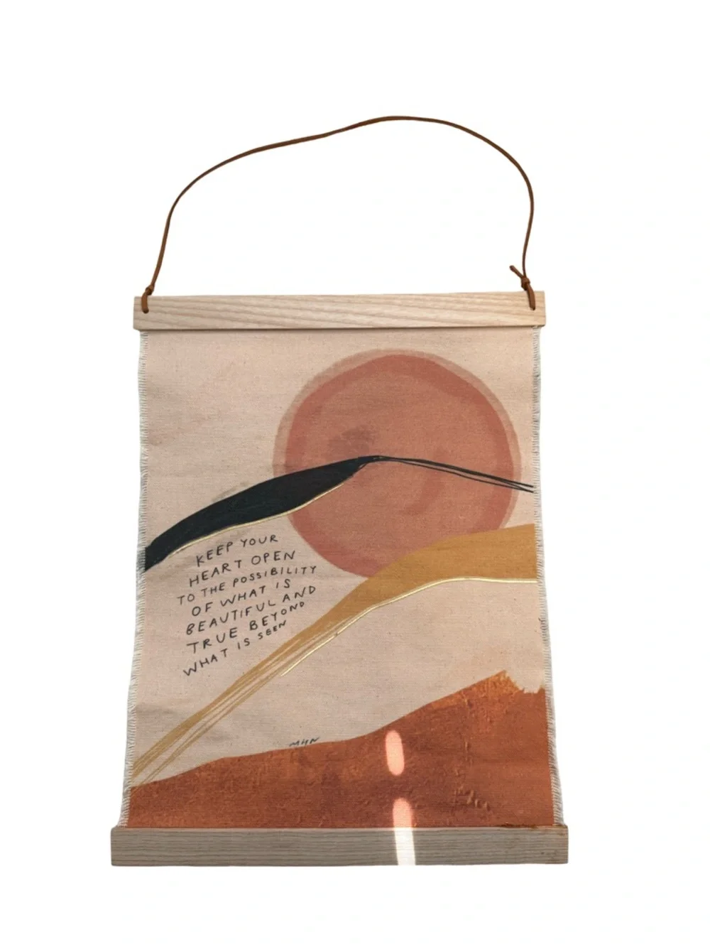 Earthy Sunrise Boho Tapestry Wall Art in Terracotta and Mustard